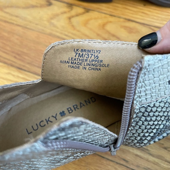 Lucky Brand Basel Chinchilla Booties size 7M - Picture 3 of 8